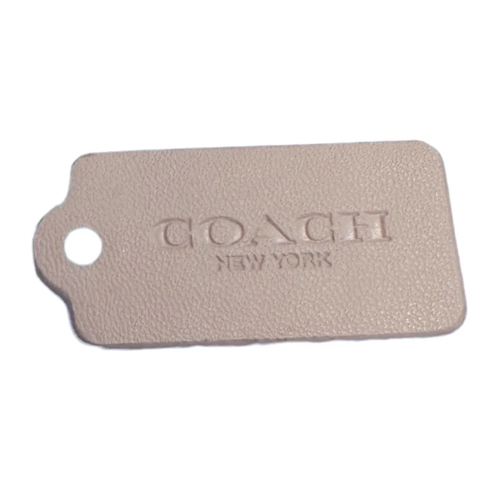 Authentic coach leather key fob tag